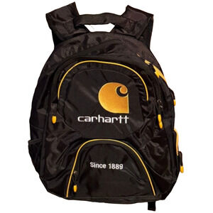 Carhartt Foundry Pro Backpack Blk Gold Embroidery Rain Defender Laptop Bag NWOT